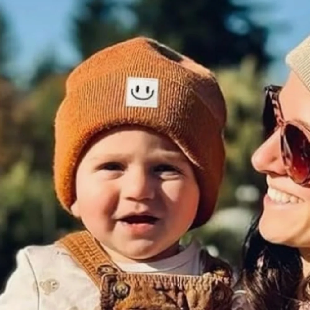 Furtalk Toddler Knit Cap Hat 3 Color Choices Cream, Black or Brown